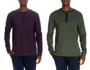 3-Knopf-Langarm-Henley 2er-Pack