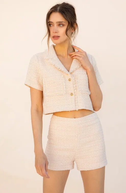 Abigail Tweed Shorts - Endverkauf 50% Rabatt im Warenkorb