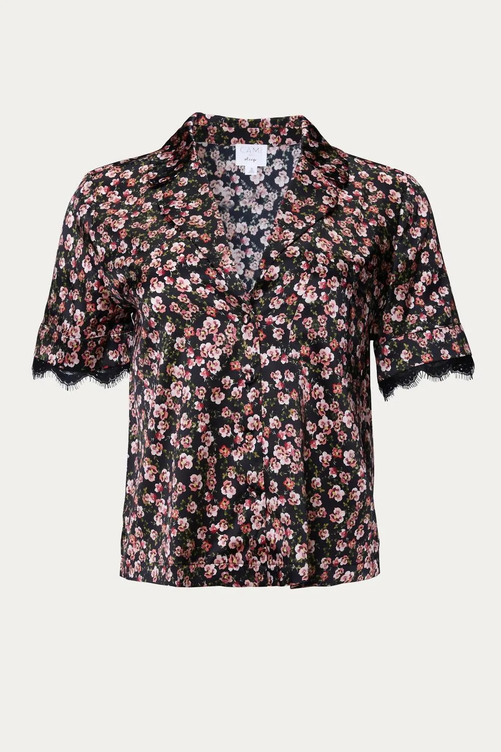 Adele Schlafanzug-Shirt in Stiefmütterchen