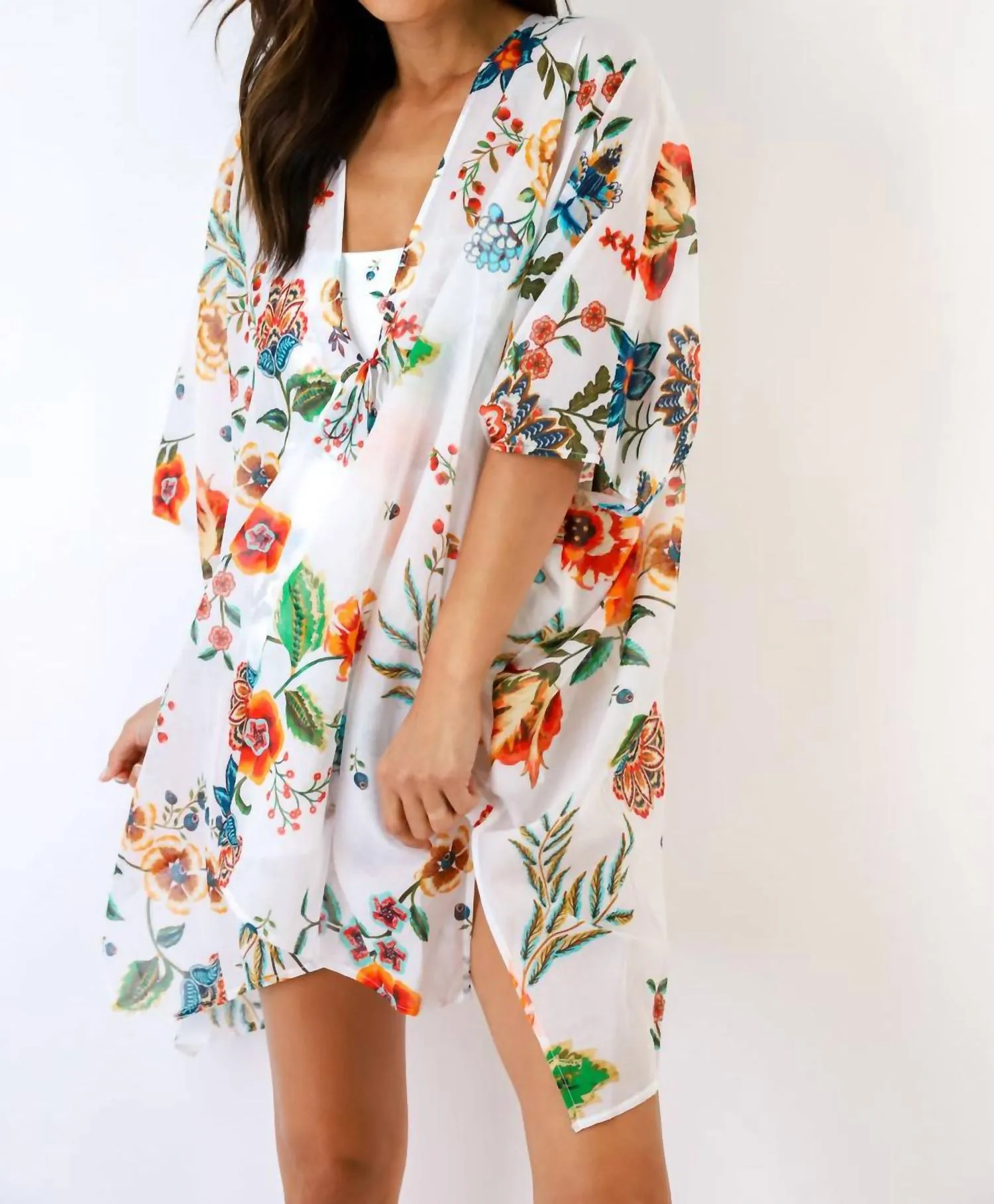Ardella Cover-Up-Kimono in Mehrfarbig