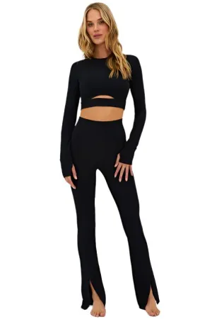 Beach Riot Alani Hose Schwarz Waffelmuster