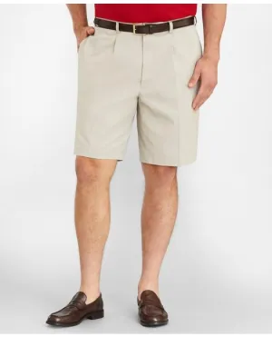 Brooks Brothers Herren Große & Hohe Faltenfront Stretch Advantage Chino Shorts Stein Brooks Brothers