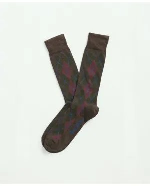 Brooks Brothers Herren Baumwollmischung Argyle Socken Braun Brooks Brothers