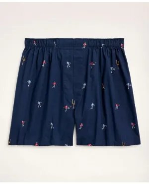 Brooks Brothers Herren-Boxershorts aus Baumwoll-Broadcloth in Marineblau Brooks Brothers
