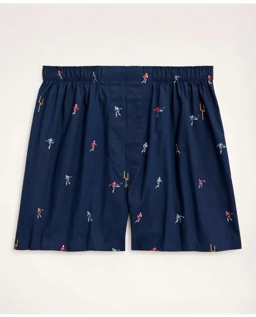 Brooks Brothers Herren-Boxershorts aus Baumwoll-Broadcloth in Marineblau Brooks Brothers