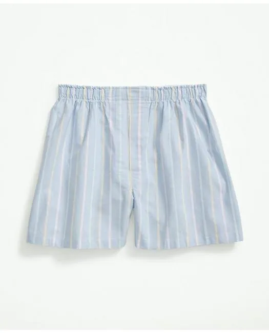 Brooks Brothers Herren-Boxershorts aus Baumwolle im Oxford-Archivstreifen-Design in Hellblau von Brooks Brothers