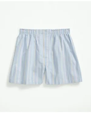 Brooks Brothers Herren-Boxershorts aus Baumwolle im Oxford-Archivstreifen-Design in Hellblau von Brooks Brothers
