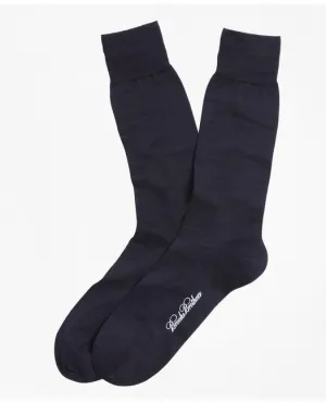 Brooks Brothers Herren-Socken aus ägyptischer Baumwolle, Jersey-Strick, Navy Brooks Brothers