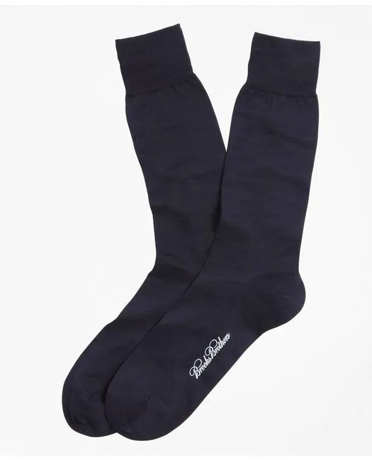Brooks Brothers Herren-Socken aus ägyptischer Baumwolle, Jersey-Strick, Navy Brooks Brothers