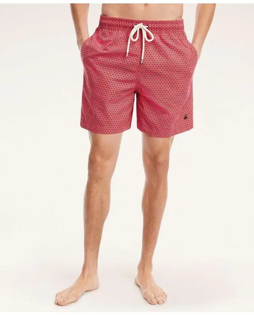 Brooks Brothers Herren Badehose mit Paisley-Muster Rot Brooks Brothers