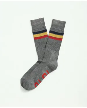 Brooks Brothers Herren Performance Retro Crew Socken Grau Brooks Brothers