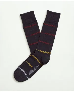 Brooks Brothers Herren Rower Streifen Crew Socks Marineblau Brooks Brothers