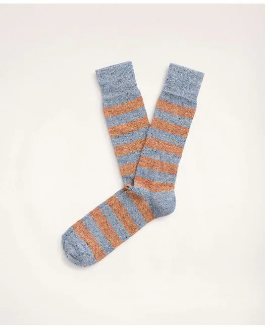 Brooks Brothers Herren Rugby-Streifen-Crewsocken Hellblau Brooks Brothers