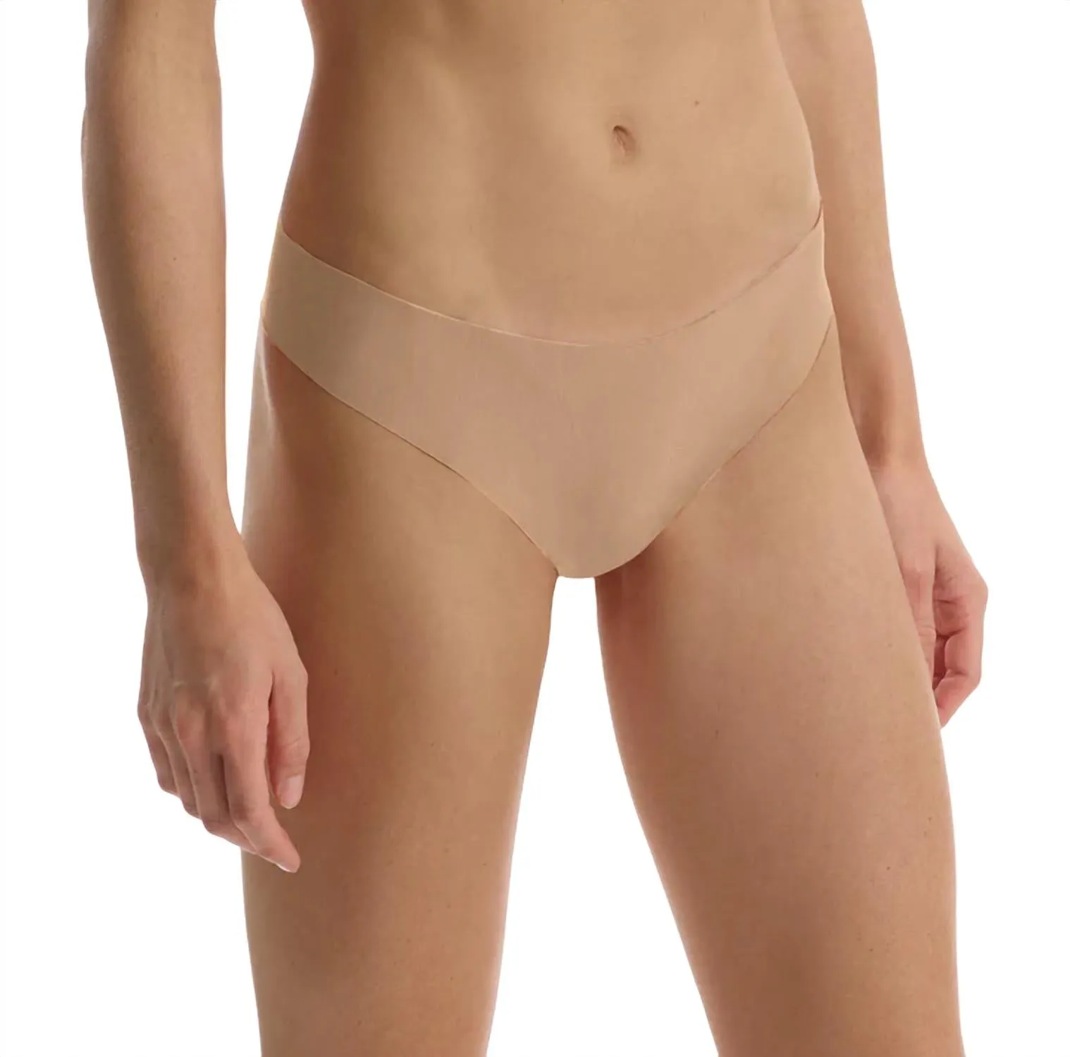 Butter Mittelhoher Tanga-Slip in Echtem Nude