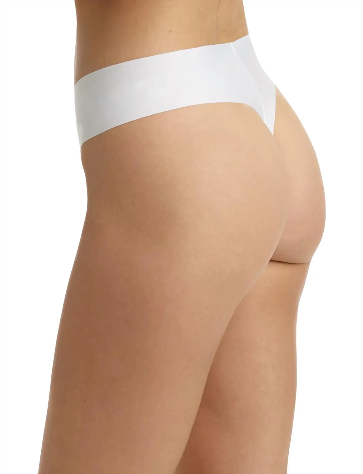 Butter Mid-Rise Tanga-Slip in Weiß