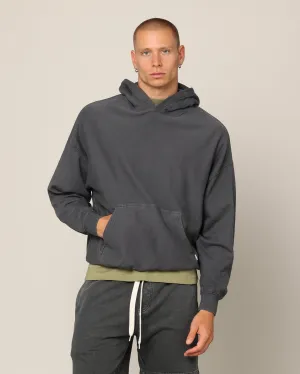 Carré Blanc Übergroße Kapuzenpullover Vintage Grau