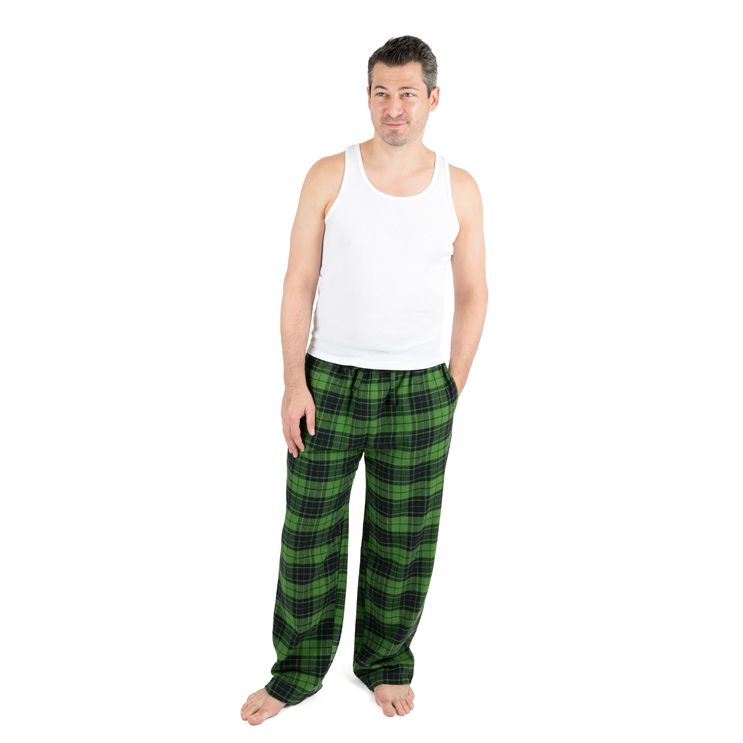 Weihnachts-Flanell-Schlafanzughosen für Herren im Karomuster