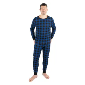 Weihnachts-Pyjama für Herren, zweiteilig, aus Baumwolle, im Karomuster