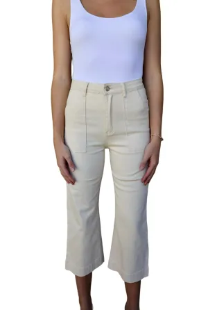 Claire Cargo-Hose gekürzt in Creme