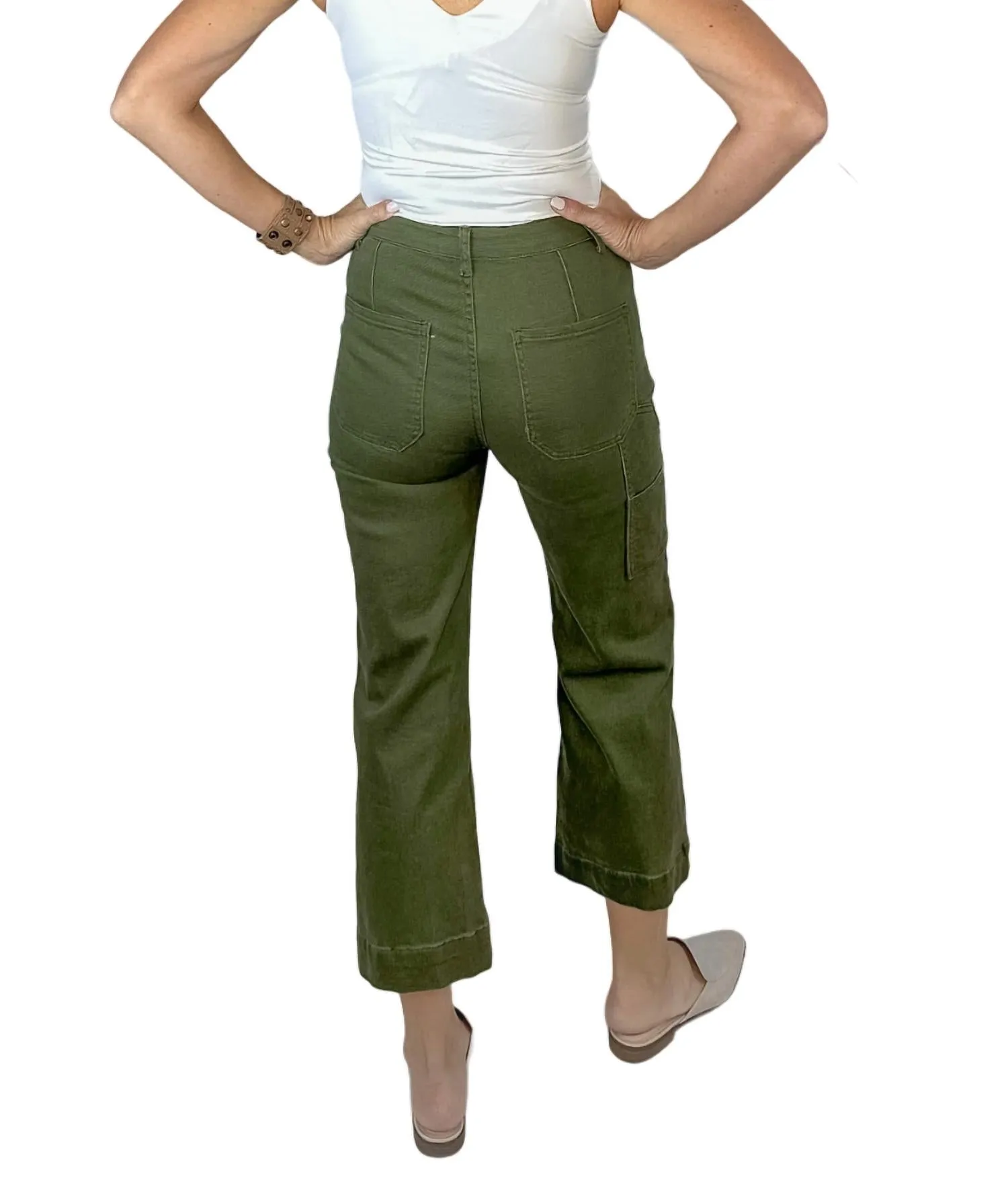 Claire Cargo-Hose gekürzt in Grün