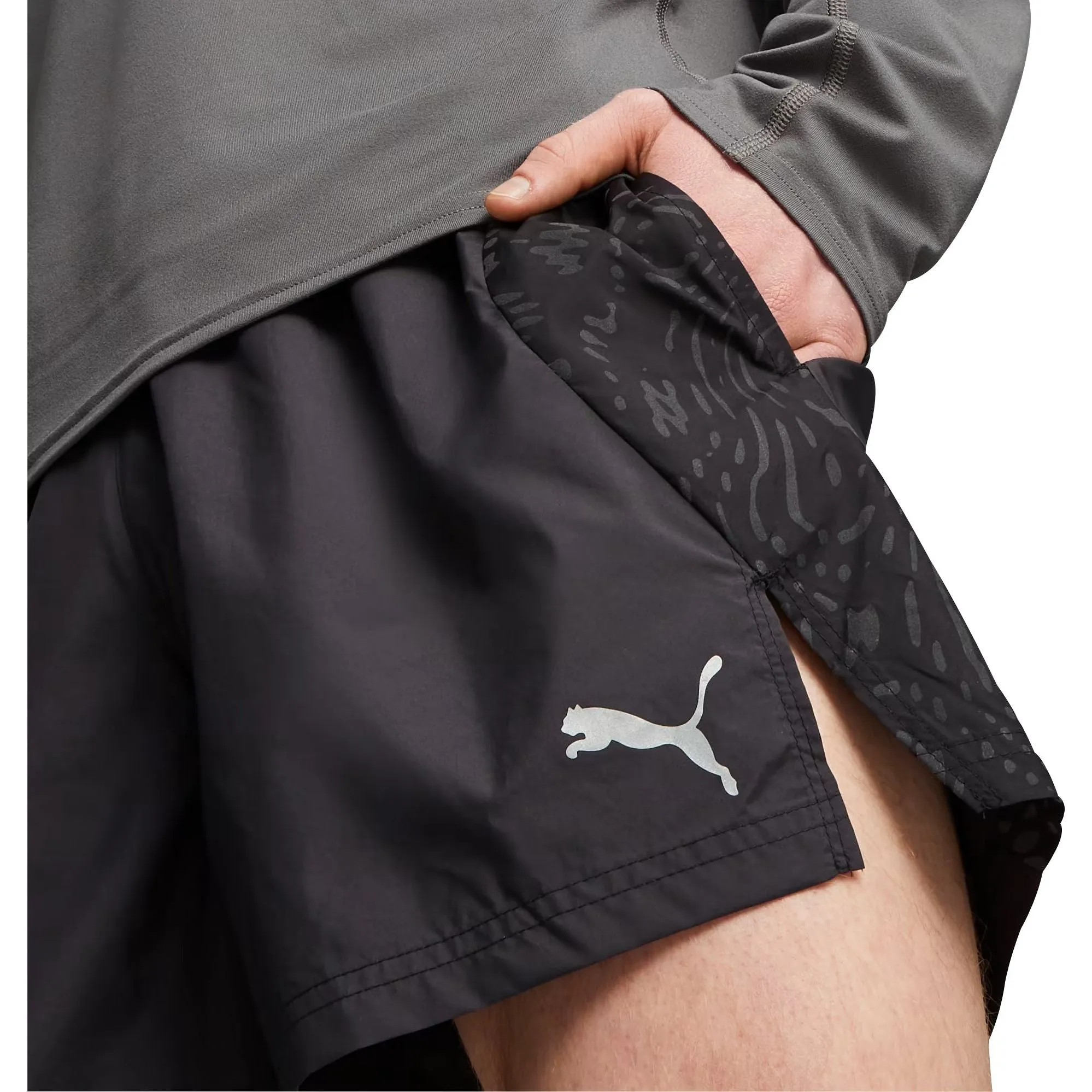 Bekleidung Puma Herren Puma Run 5 Zoll Herren Laufshorts - Schwarz