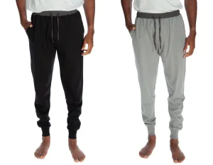 Kontrastbund mit Bündchen Joggerhose 2er Pack