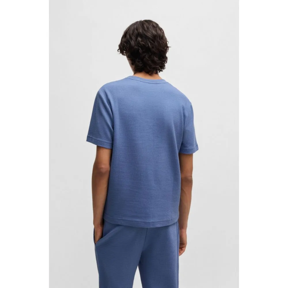 Pyjama-T-Shirt aus Baumwollmischgewebe mit besticktem Logo