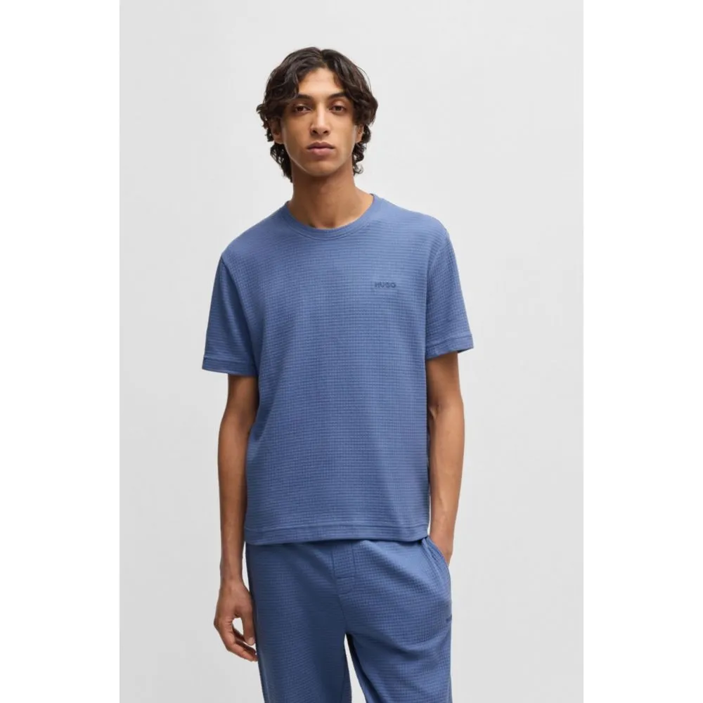Pyjama-T-Shirt aus Baumwollmischgewebe mit besticktem Logo