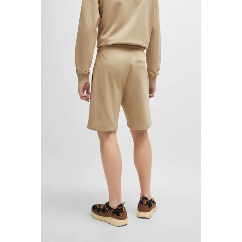Baumwoll-Frottee-Shorts mit Logo-Besatz in lässiger Passform