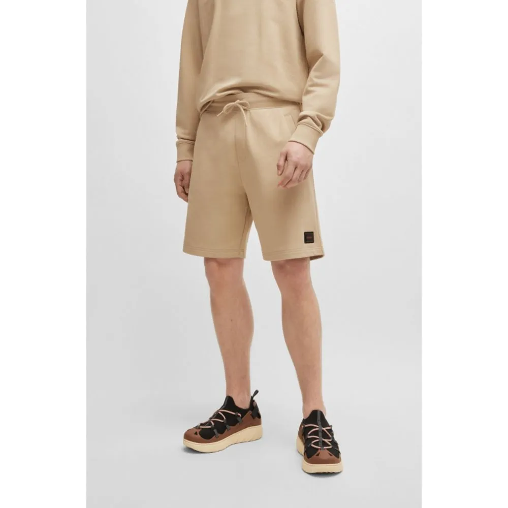 Baumwoll-Frottee-Shorts mit Logo-Besatz in lässiger Passform