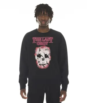 CREW NECK FLEECE IN SCHWARZ