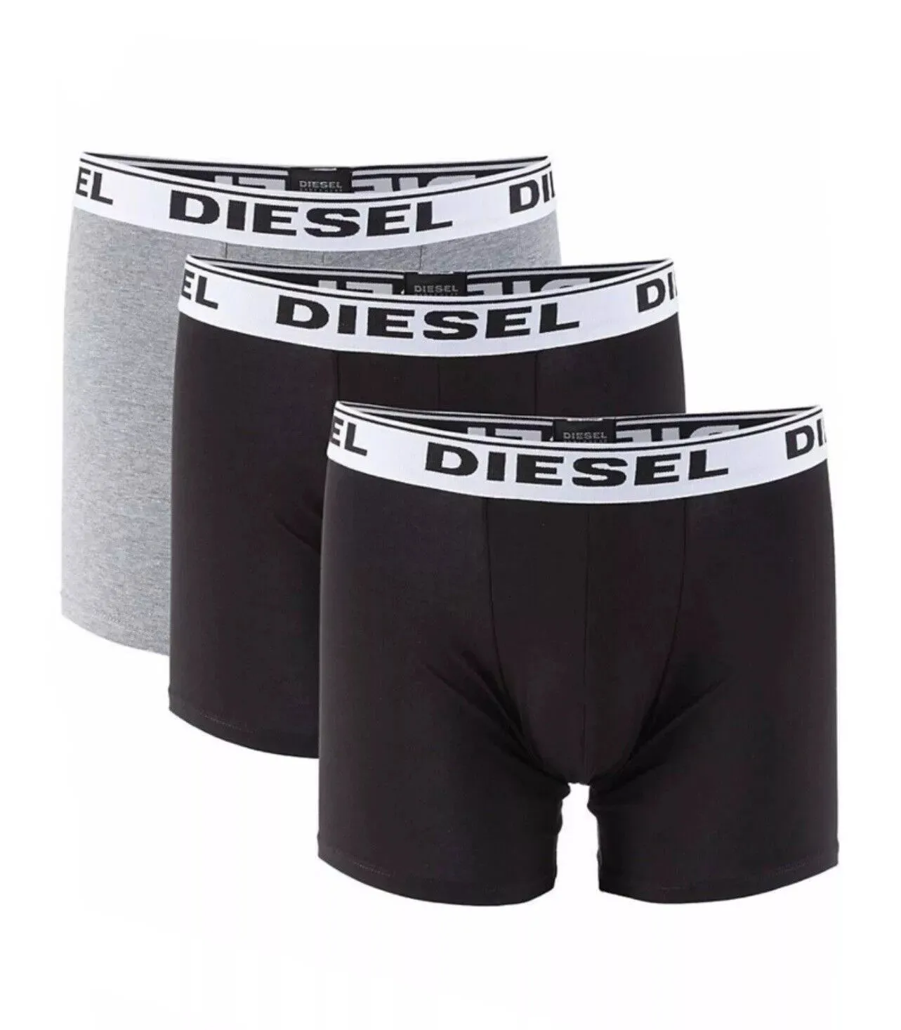 Diesel Sebastian Grey/Multi Drei-Pack Boxers Unterwäsche