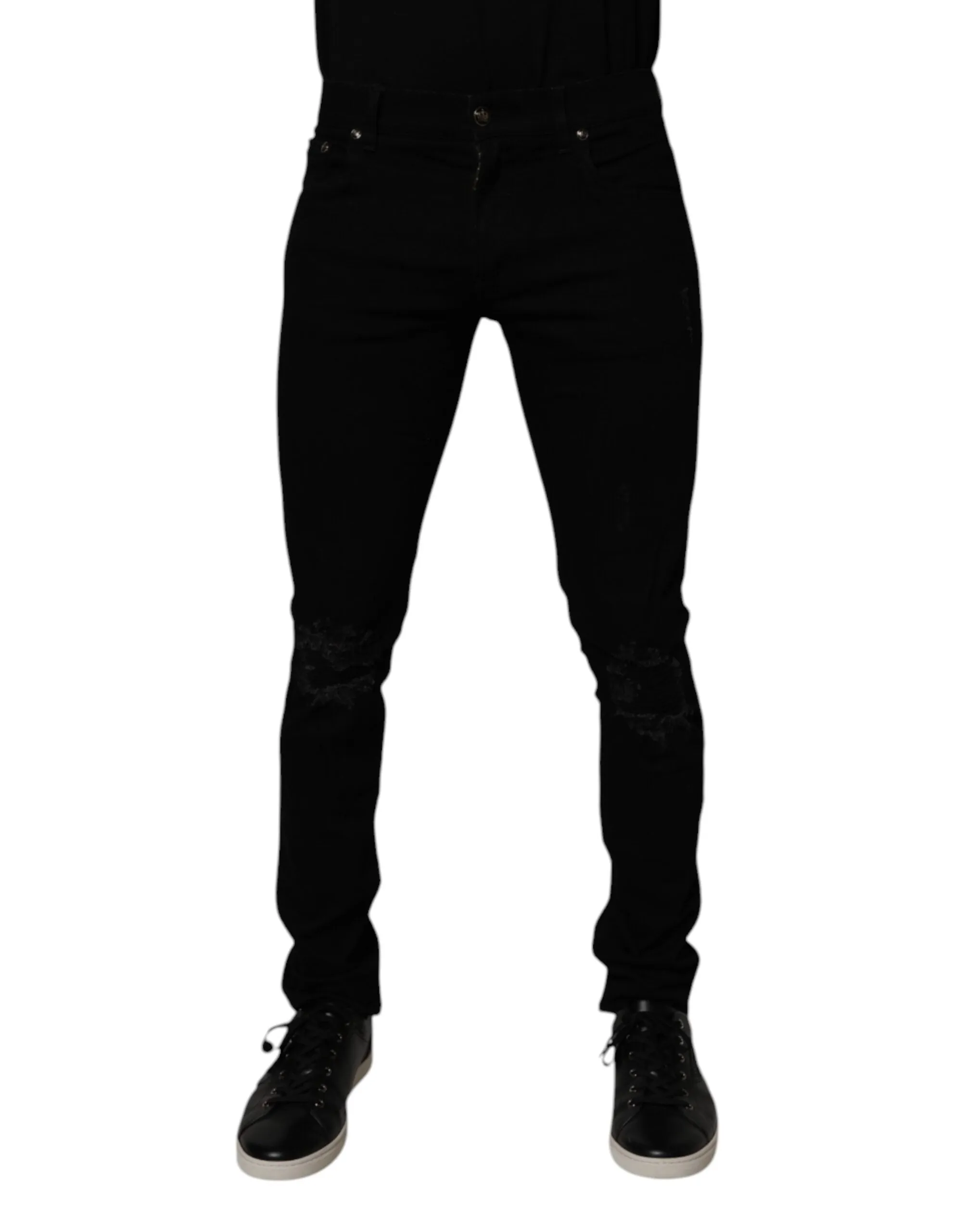 Dolce & Gabbana Baumwoll-Stretch Skinny Herren Jeans in Blau