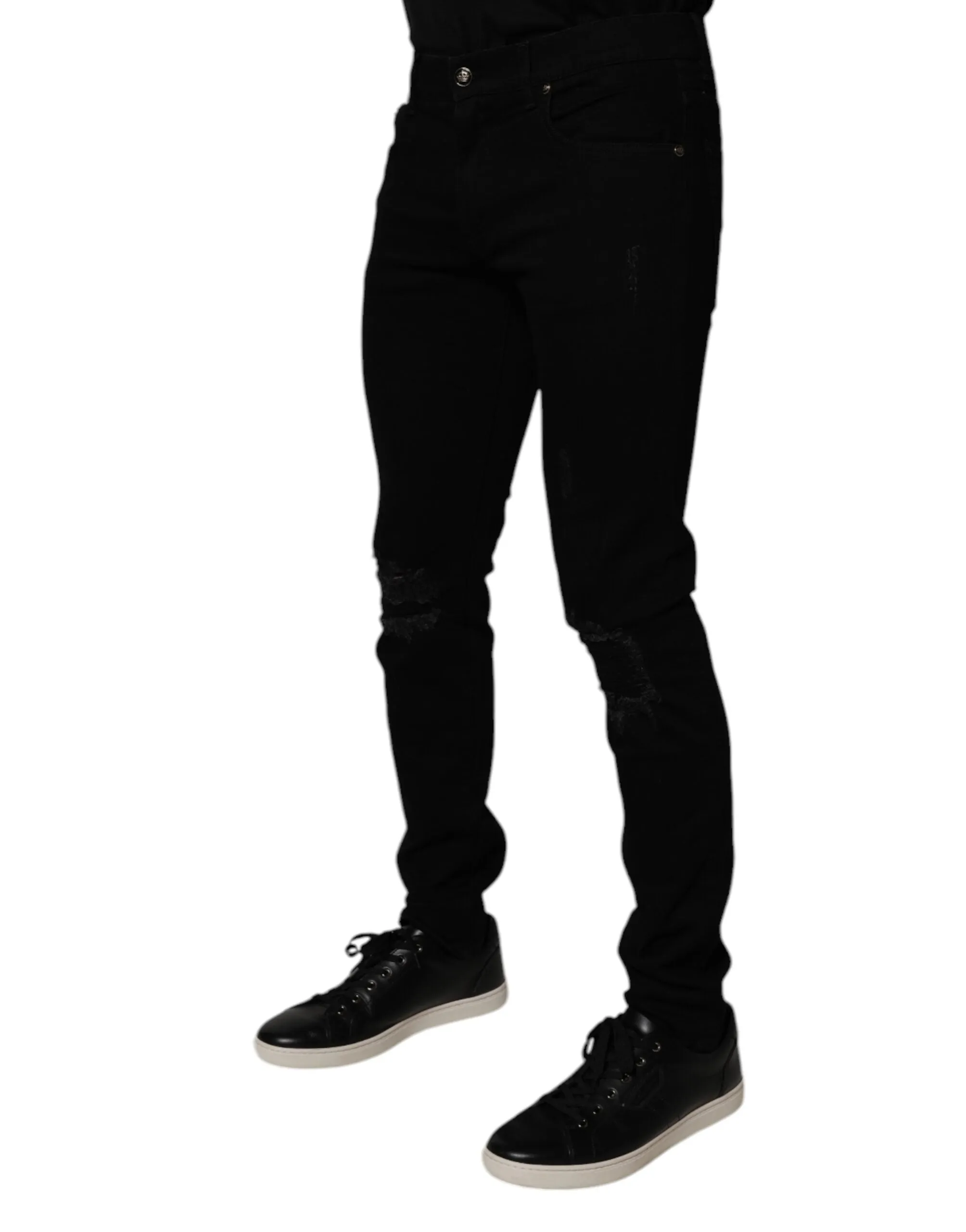 Dolce & Gabbana Baumwoll-Stretch Skinny Herren Jeans in Blau