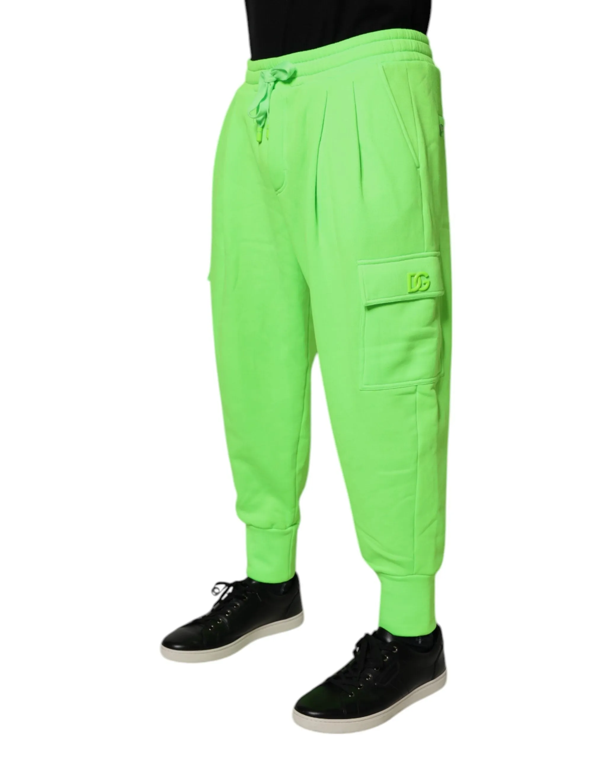 Dolce & Gabbana Neon Cargo Jogger Herren Sweatpants (Vorgetragen)