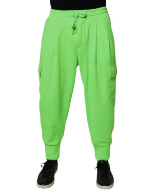 Dolce & Gabbana Neon Cargo Jogger Herren Sweatpants (Vorgetragen)