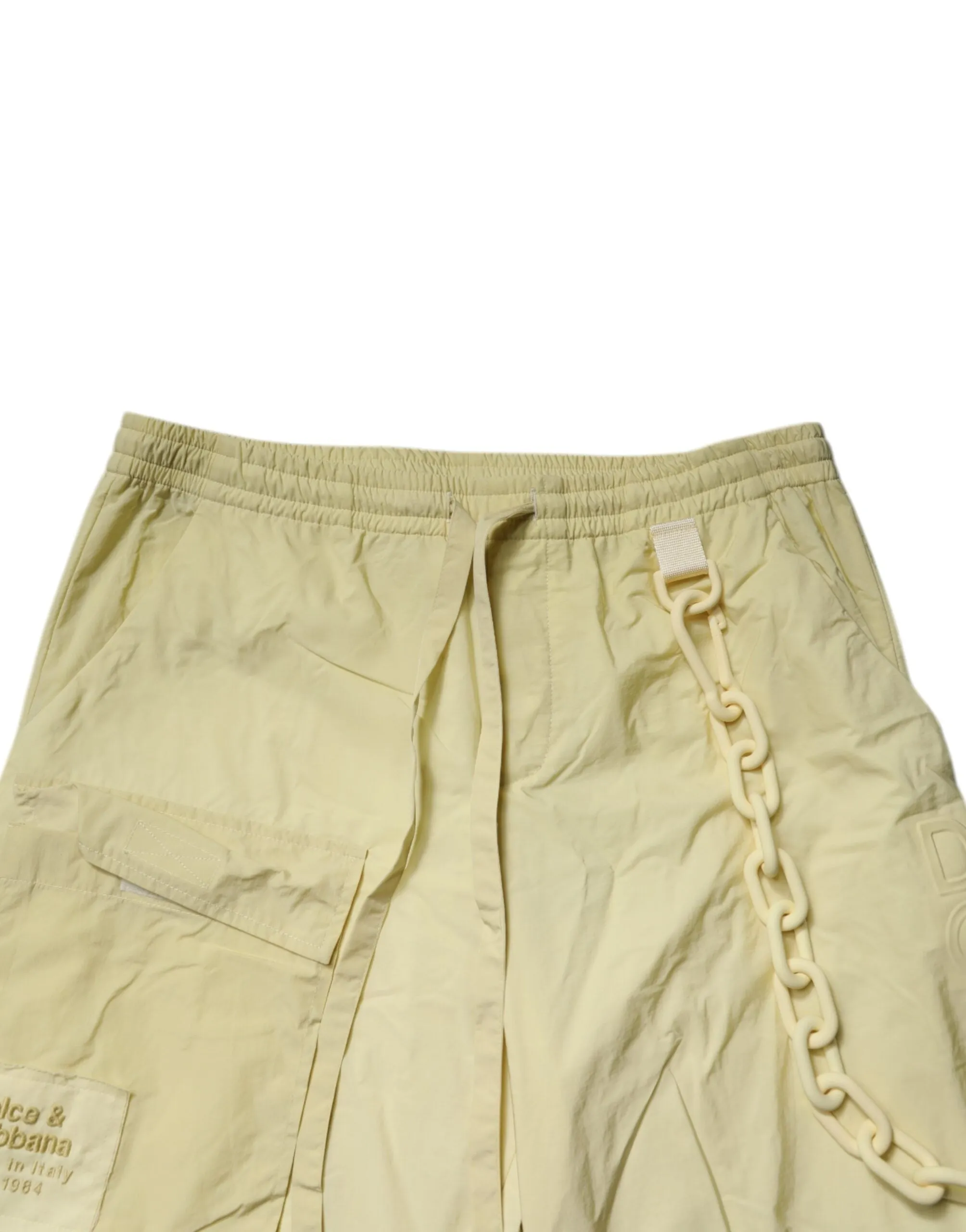 Dolce & Gabbana Nylon Cargo Chain Herren Jogginghose