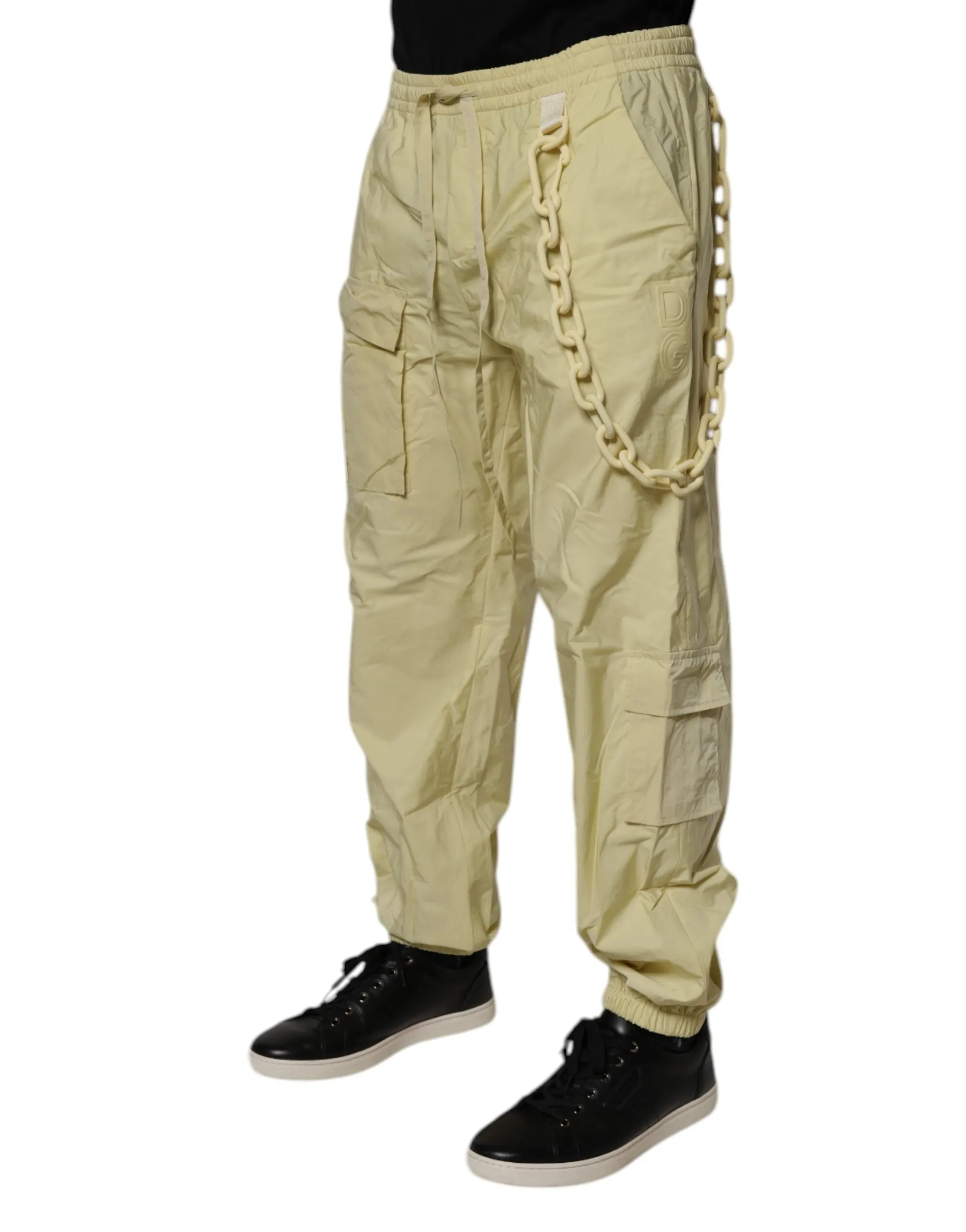 Dolce & Gabbana Nylon Cargo Chain Herren Jogginghose