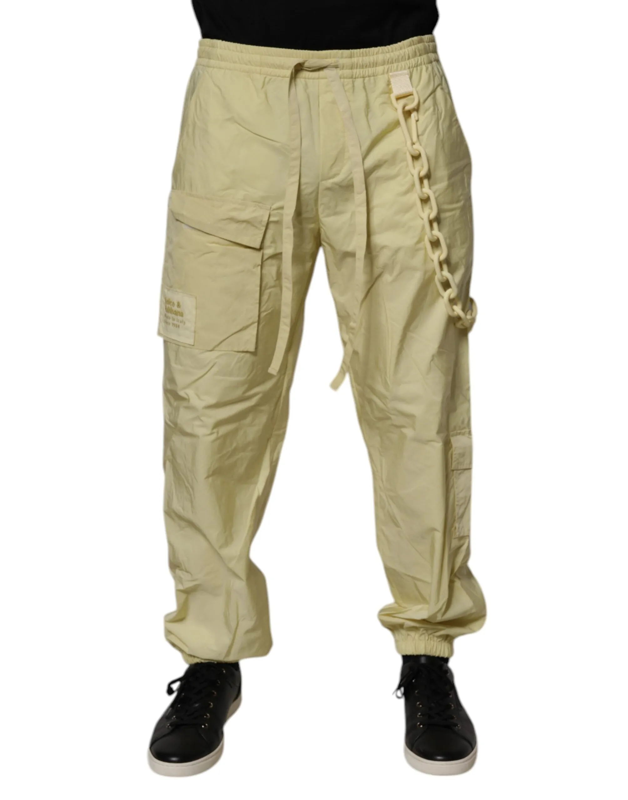 Dolce & Gabbana Nylon Cargo Chain Herren Jogginghose