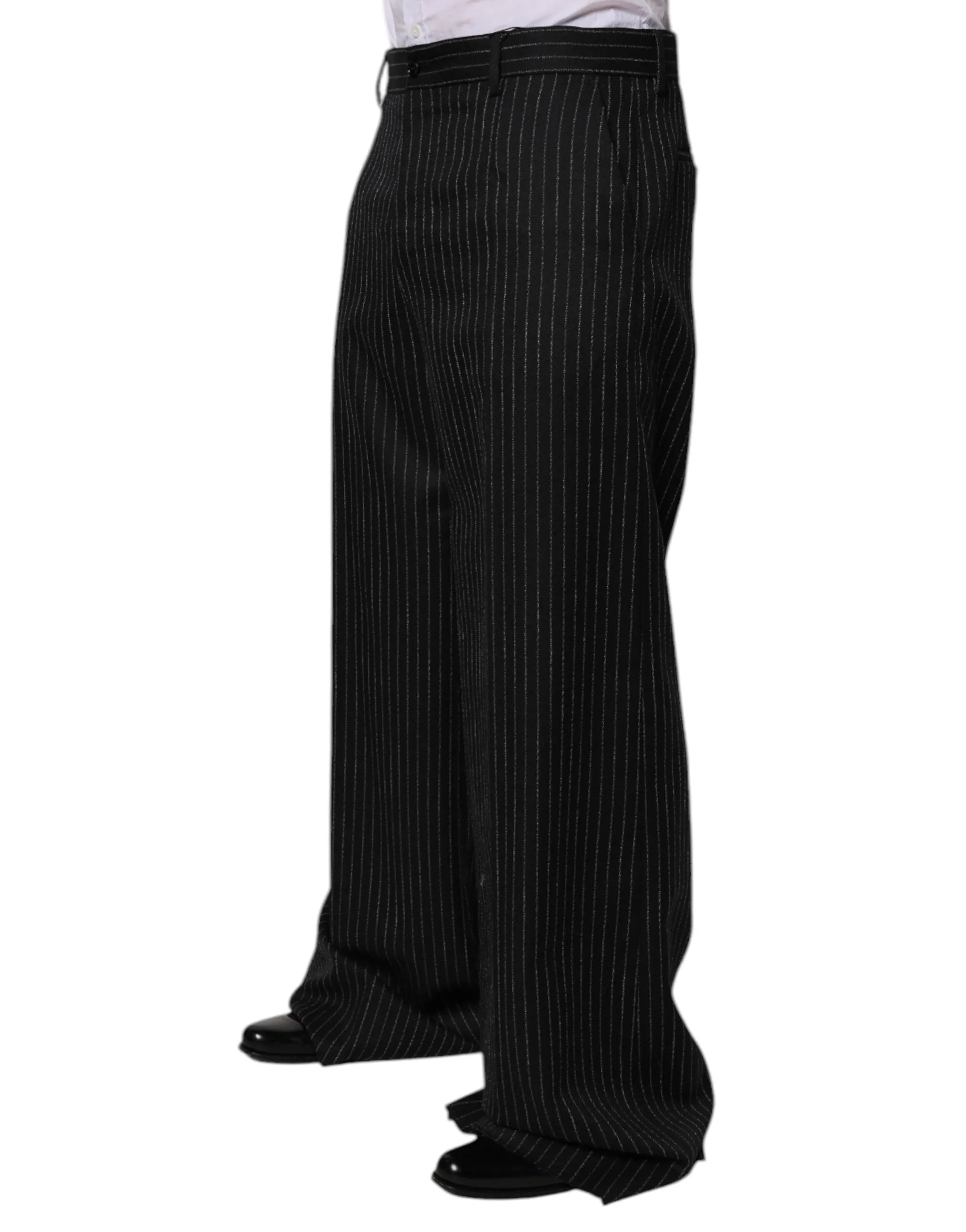 Dolce & Gabbana Streifen Weitbeinige Formelle Herrenhose