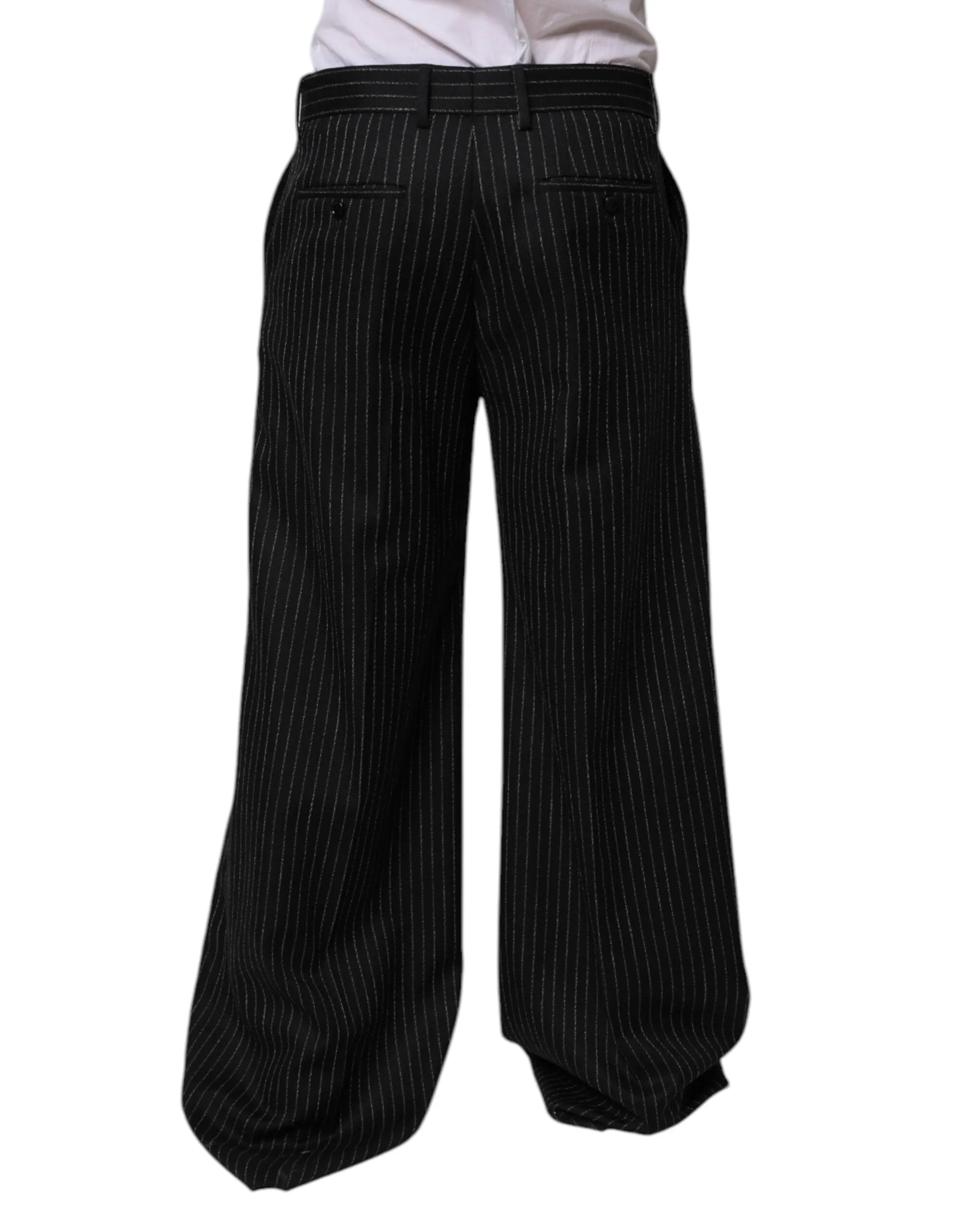 Dolce & Gabbana Streifen Weitbeinige Formelle Herrenhose