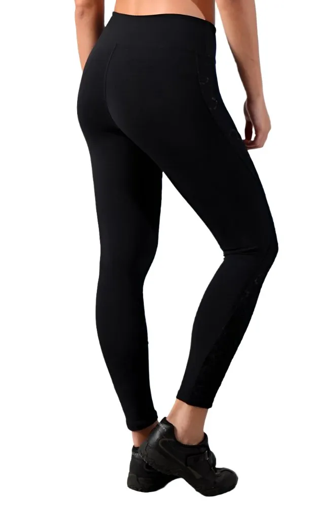 Equilibrium Spitze Sara Schwarze Leggings L732