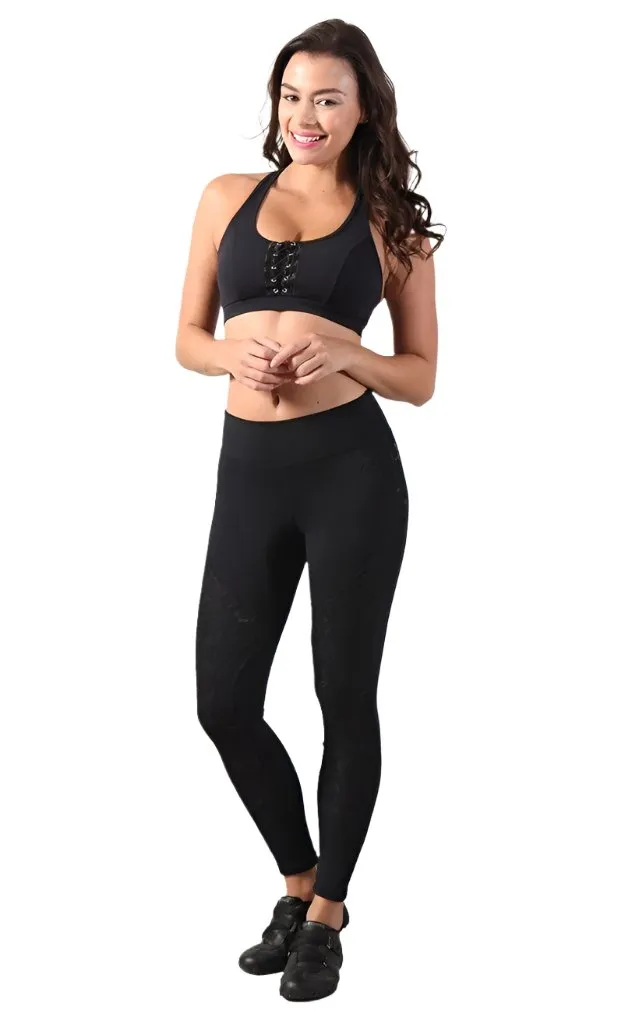 Equilibrium Spitze Sara Schwarze Leggings L732