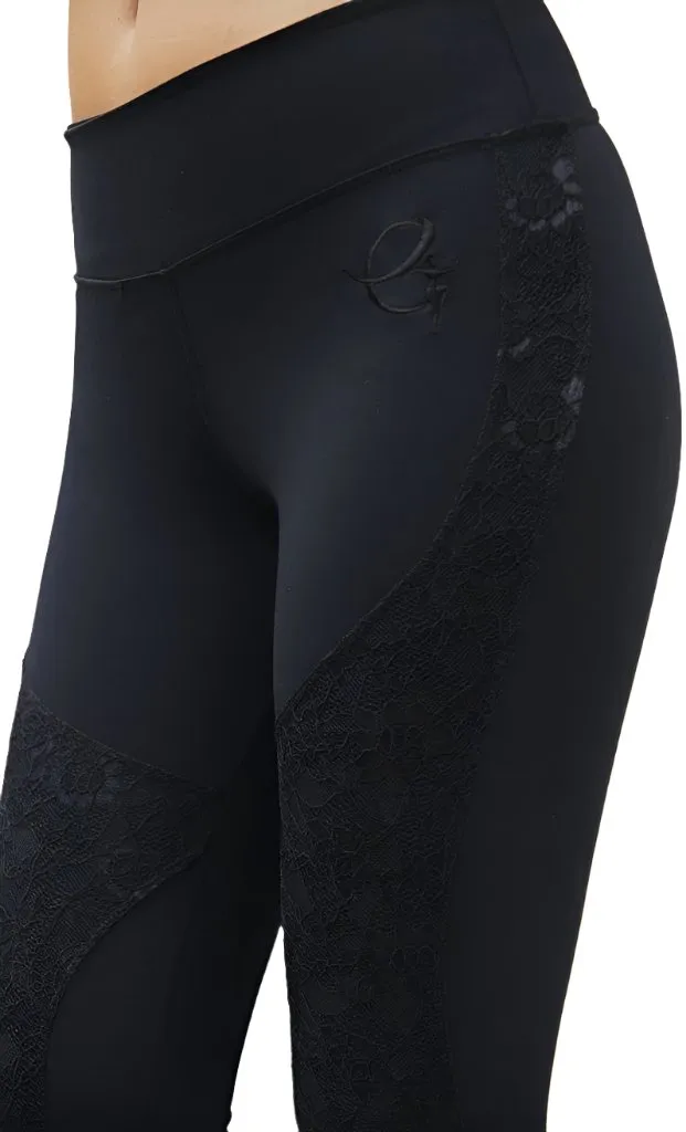 Equilibrium Spitze Sara Schwarze Leggings L732