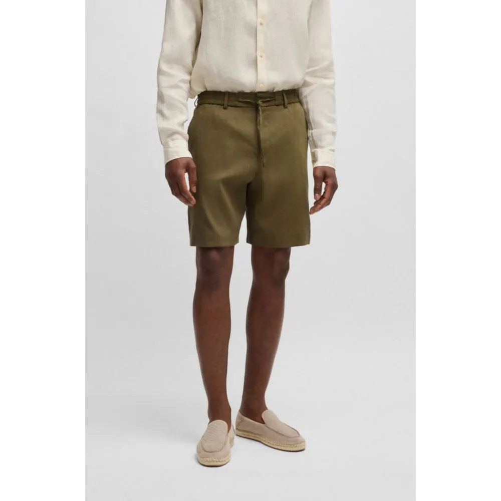 Formelle Shorts in einer Leinenmischung