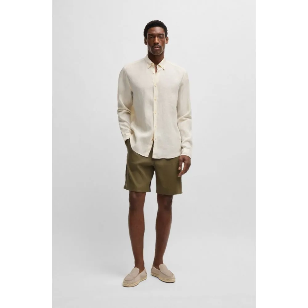 Formelle Shorts in einer Leinenmischung