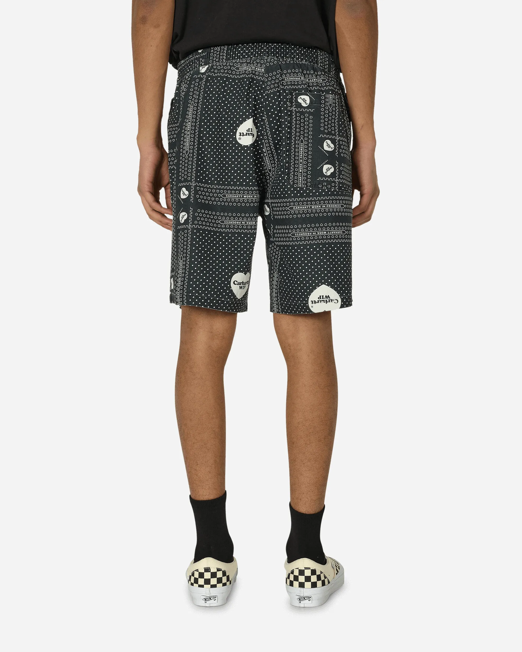 Herz Bandana Shorts Schwarz