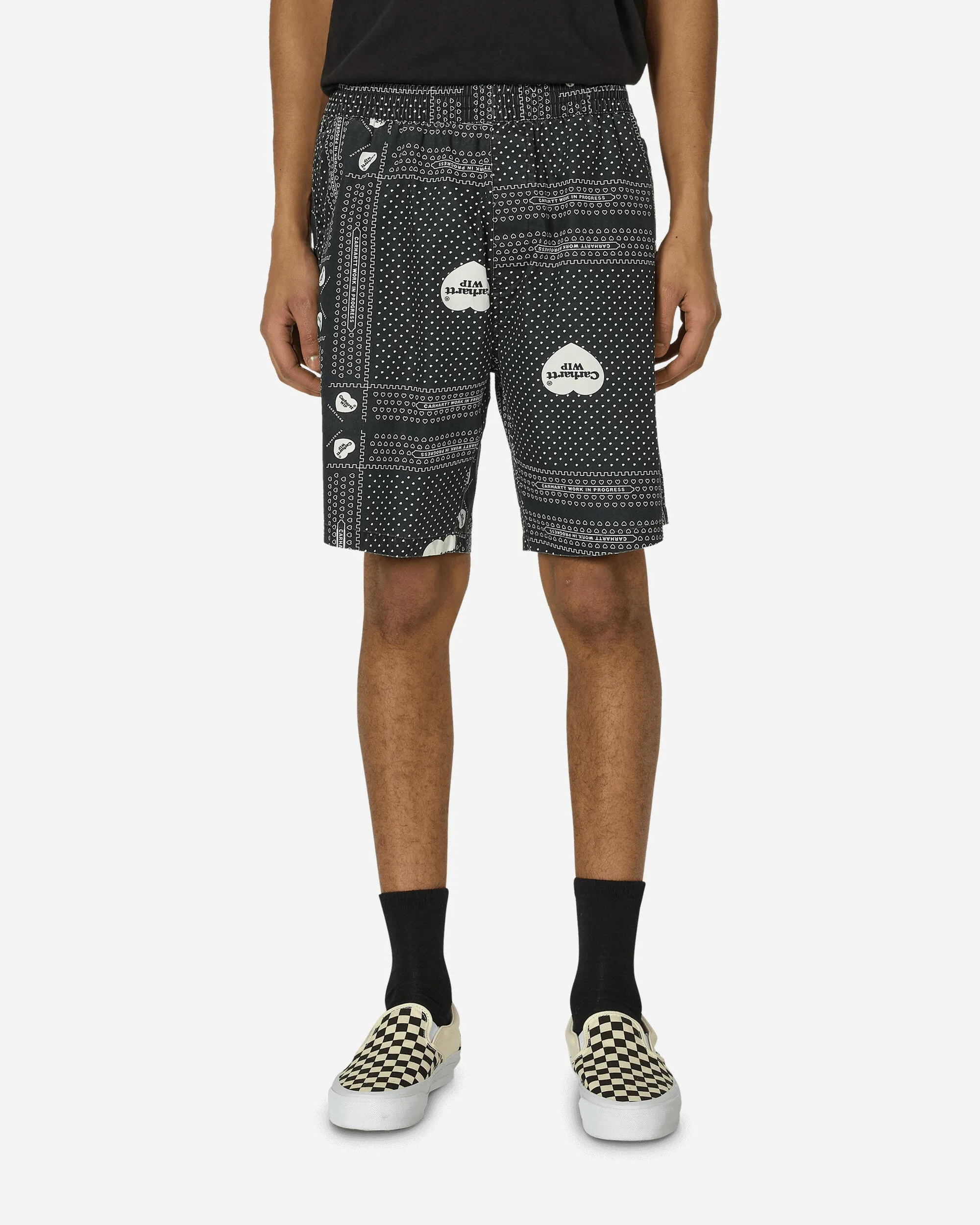 Herz Bandana Shorts Schwarz