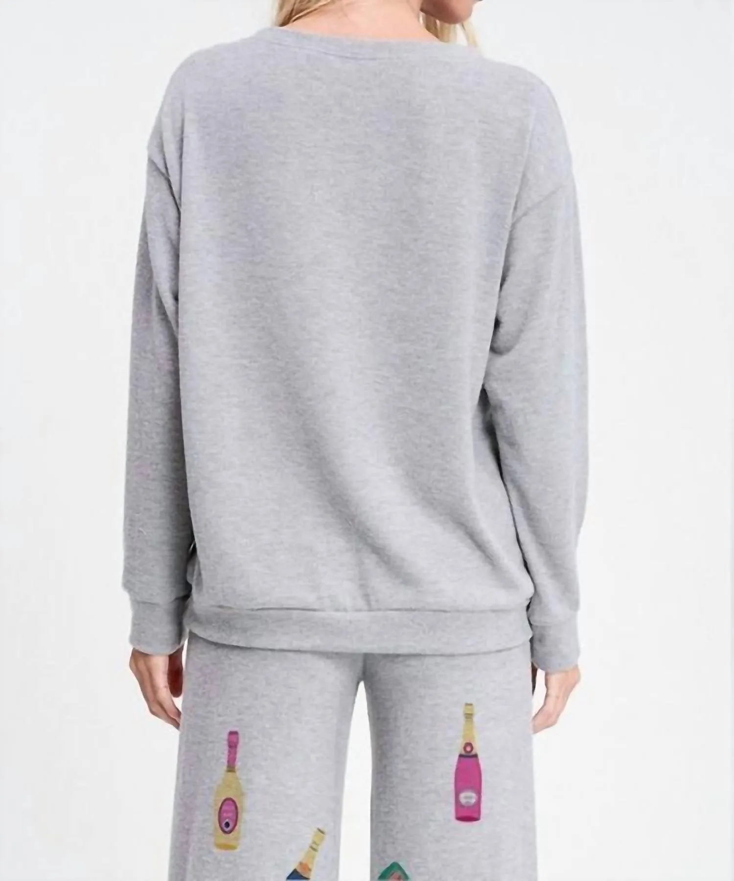 Holiday Champagne Bequemer Loungewear-Set in Grau