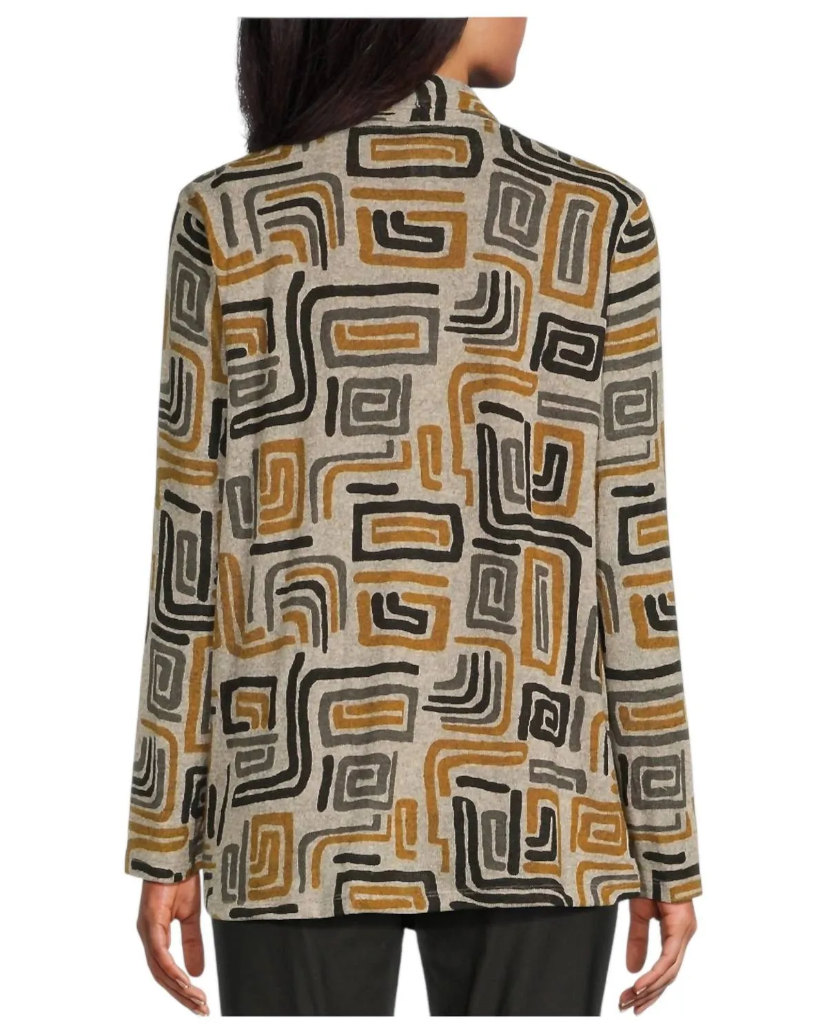 Jacke & Tanktop-Set in abstraktem Multicolor